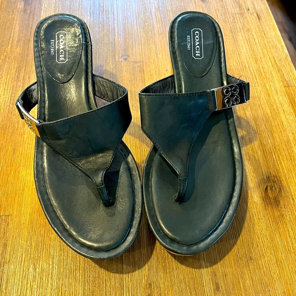 Coach wedge sandals size 8 - Picture 2 of 5
